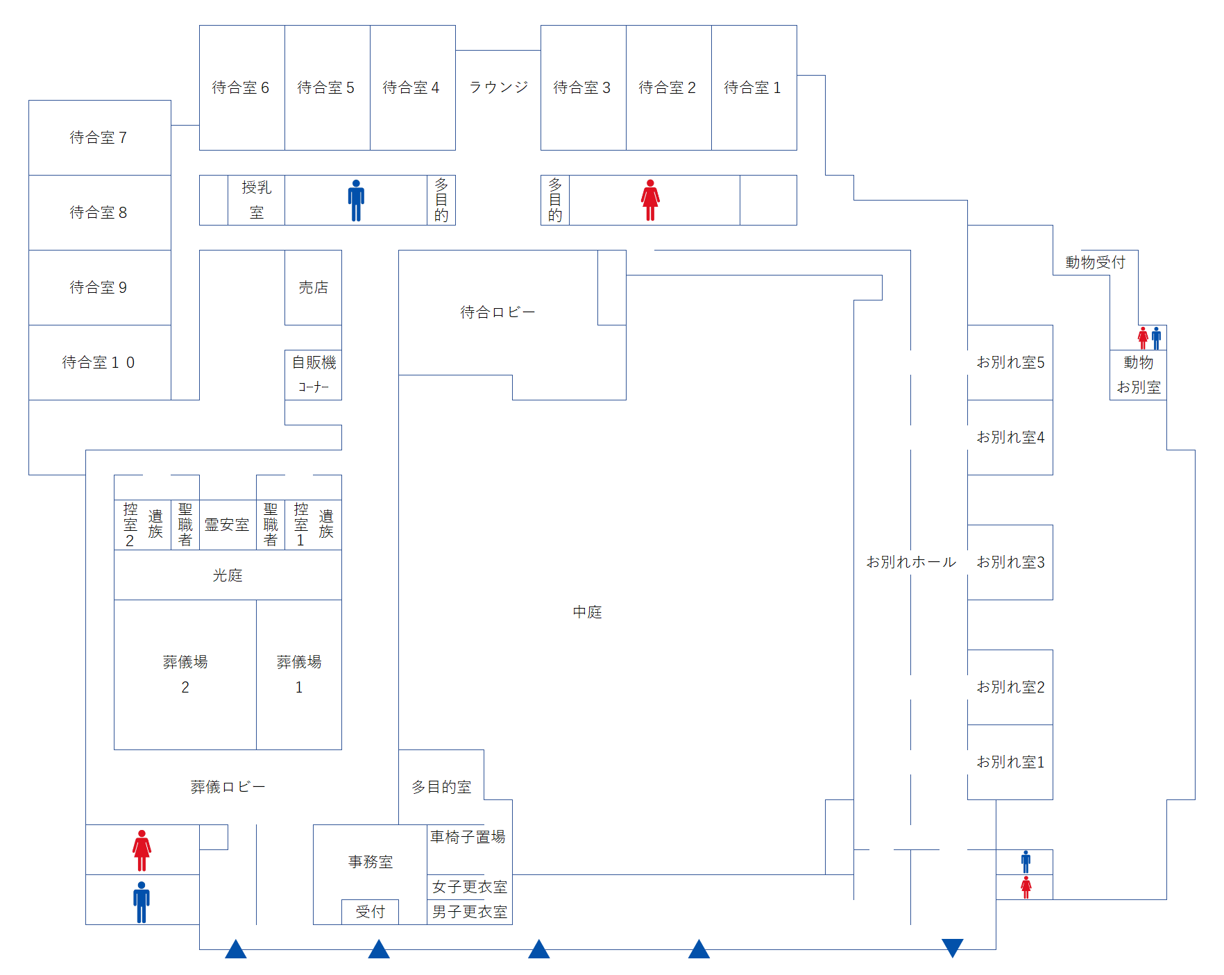 広島市西風館館内配置図